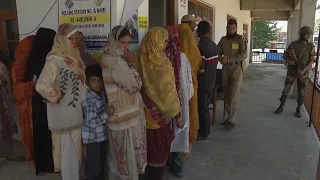 Voting in Indian-controlled Kashmir