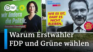 Die Gründe, warum FDP und Grüne bei Erstwählern ganz vorn liegen | DW News