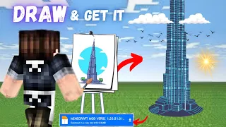 Minecraft But Anything I Draw I Get it🔥 Minecraft Mod Download Link Here👇