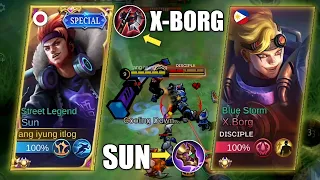 THIS IS WHY X-BORG USER HATE MY SUN | SOLO MYTHIC RANK | SUN BEST BUILD 2022 -MLBB🔥 #topglobal #sun