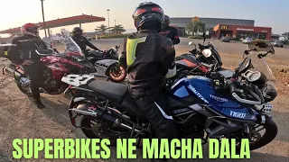 Sunday Ride pe SUPERBIKES ne macha dala | Benelli | Triumph | Himalayan