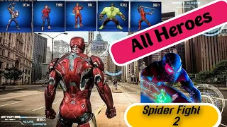 Spider Fighter 2 ( All Heroes) Gameplay 2022(Android & iOS) | Best 3d Fight Game 2022 | GameOfgamers