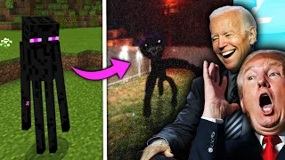 US Presidents React to CURSED Minecraft Again...