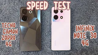 Tecno Camon 20pro 4g vs. Infinix Note 30 4g | Speed Test