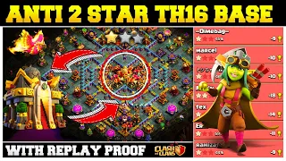 Only *1 Star* Town Hall 16 Base With Link + Replay | Th16 *Anti 2 Star* Base |