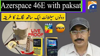 How to set Azerspace 46e Satellite with Paksat on 5 Feet dish | azerspace 46°e latest update