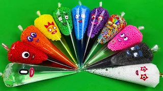 Numberblocks – DIY Slime With Piping Bags! Satisfying Slime Video★ASMR★#ASMR #PipingBags