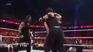 The Shield Triple Powerbombs to Kane