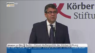 Rede von Sigmar Gabriel beim Forum Außenpolitik der Körber-Stiftung am 05.12.17