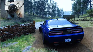 Dodge Challenger Hellcat Forza Horizon 5 Thrustmaster t300 rs 4k gameplay