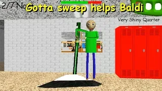 Gotta sweep helps Baldi - Baldi's Basics V.1.4.3 Mod