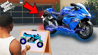 Franklin Uses Magical Painting To Make Most Strongest Bike In Gta V ! GTA 5 new