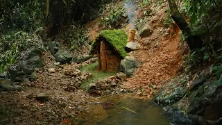 100 hours Bushcraft alone: ​​Build a shelter near a stream. Cook, rest and sleep overnight