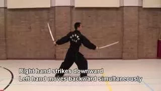 How to wield double swords_Ssanggeom #1 쌍검 머리치기 #Twin Swords Head Strike #double swords