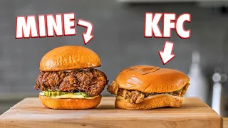 Making The KFC Chicken Sandwich At Home | But Better