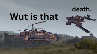 When u use a plane in helicopter battle (Crossout)