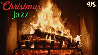 🔥 Christmas Fireplace w/ Relaxing Christmas Jazz Music 🌲🔥 Instrumental Christmas Fireplace Ambience