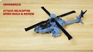 ARMORBRICK ATTACK HELICOPTER, SPEED BUILD, REVIEW ( AKA, AH-64 APACHE LONGBOW )