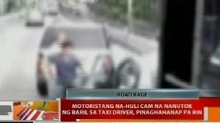 Motoristang na-hulicam na nanutok ng baril sa taxi driver, pinaghahanap pa rin