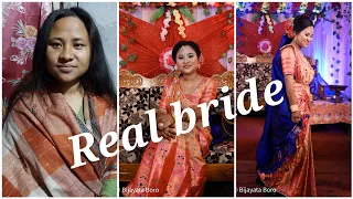 Reception makeup look|| beautiful bride Bharlin Rabha|| Rabha wedding wearing sadar mekhela|| Ep: 13