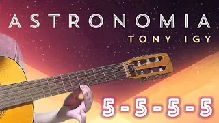 Tony Igy - ASTRONOMIA на гитаре🎸 на одной струне😎  (Coffin Dance Meme Song) Guitar Tutorial