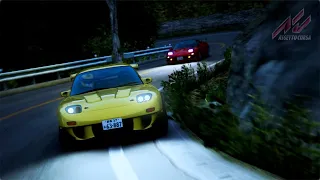 Assetto Corsa × Initial D6｜Rotary Rocket vs Hojo Gou｜Tsubaki Line UH｜Legend of the Street【Eng Sub】