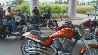 Handsome Boys motorcycle club celebrates member's last cancer treatment