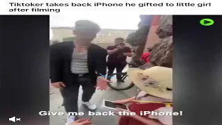 r/IAmATotalPOS | TikToker Gifts & Immediately Takes Back New Phone When He Thinks No One Is Watching