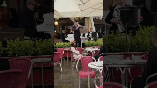 Superb Orchestra playing the song IL Mondo at a restaurant near San Marco Square in Venice,, Italy