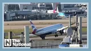 Terrifying attempted landing at London Heathrow