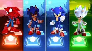 Spider Man Sonic 🆚 Sonic exe 🆚 Sonic The Hedgehog 🆚 Hyper Sonic | Sonic EDM Rush Gameplay