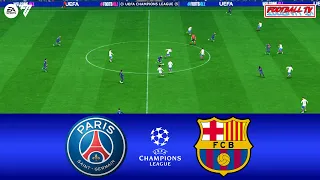 PSG vs BARCELONA | UEFA Champions League 23/24 | EA FC 24 Full Match All Goals | Gameplay PC