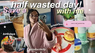 Save A Half Wasted Day With Me!🌷 productivity, wellness, skincare, routine and thrifting!