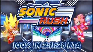 Sonic Rush - 100% (All Stories) Speedrun (2:11:28.98 RTA) [WR]