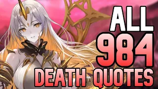 ALL 984 DEATH QUOTES in Fire Emblem Heroes (Jan 12, 2023)