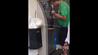 Drunk man VS ATM