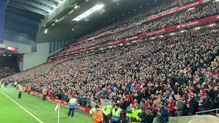 Livepool Fans Singing Mohamed Salah Song In Anfield Vs Manchester city