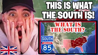 Brit Reacts to Why Americans are SO CONFUSED Over Which States are Southern | What is the South?