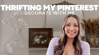THRIFTING MY PINTEREST DECORATE WITH ME | Thrifted vs styled haul & home decor on a budget.