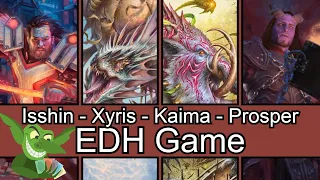 New Neon Dynasty! Isshin vs Xyris vs Kaima vs Prosper EDH / CMDR game play