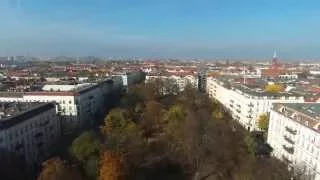 Parrot Bebop Drone Flying over Berlin Prenzlauer Berg Helmholtzplatz