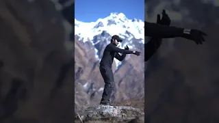 At 14000 ft … do it big , do it right and do it with style .. #trekking #dance #salmanyusuffkhan