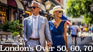 Elegance at Any Age: London's Over 50, 60, 70 Street Fashion 🇬🇧