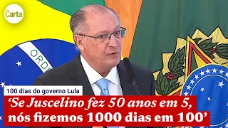 ALCKMIN: 'PRESIDENTE LULA ESTÁ SENDO FIEL AO QUE FALOU NA CAMPANHA'