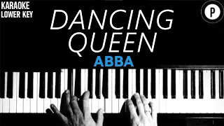 ABBA - Dancing Queen KARAOKE LOWER KEY Slowed Acoustic Piano Instrumental Cover Lyrics (Male key)