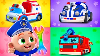 Police Car, Firetruck, Ambulance Song ✨🚑🚓🚒 + More Kids Songs & Nursery Rhymes For Kids