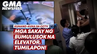 Mga sakay ng bumulusok na elevator, tumilapon! | GMA News Feed