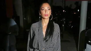 Nicole Scherzinger Stuns In Sheer Polka Dot Jumpsuit In WeHo