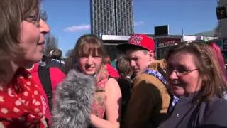 Kirchentag in Hamburg - Vor dem Gottesdienst auf der Reeperbahn