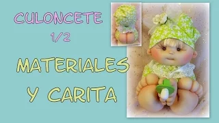 muñeco bebe culoncete , materiales y carita 1/2 , manualilolis video- 248